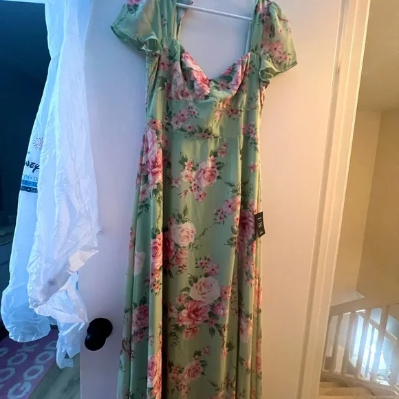 NWT Lulu’s floral mint green dress - Picture 2 of 7